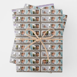 16枚エレガントの家族と友人の映画ネガ ラッピングペーパーシート