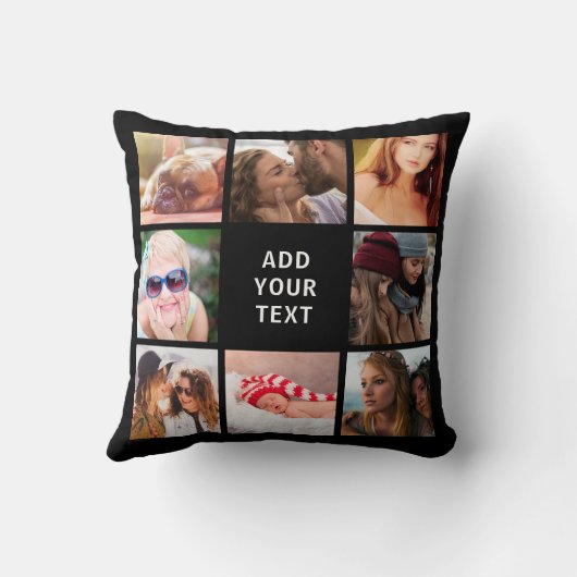 16枚パーソナライズされたのコラージュ クッション (裏面)