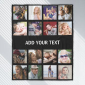 16枚パーソナライズされたのコラージュ フリースブランケット