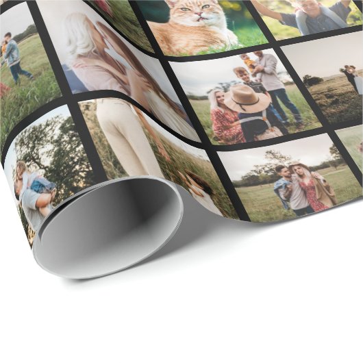 16枚パーソナライズされたのコラージュ ラッピングペーパー (ロールコーナー)