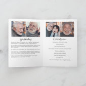 16枚モダン折り葬式プログラム プログラム (内部)