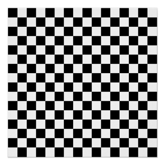 16枚16枚のボ市松模様にードチェスボード ポスター (正面)