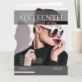 16歳おもしろいの誕生日の招待状 カード (正面)