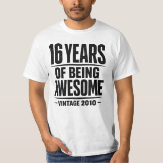 16歳にしてグレートな16年間 ヴィンテージ 2010 誕生日 Tシャツ