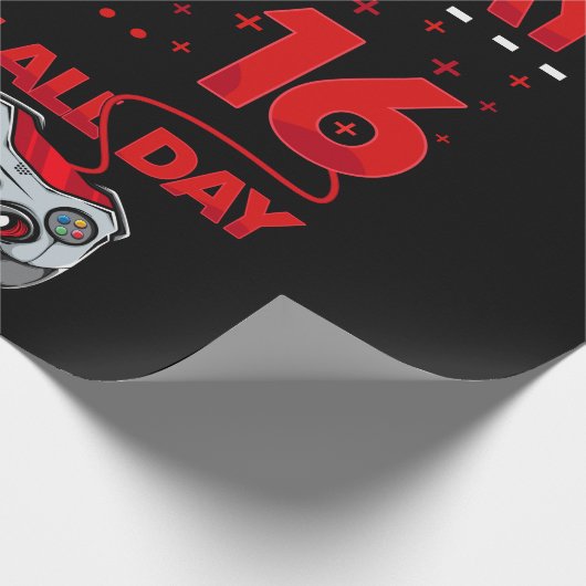 16歳のゲーマー・ボーイ16位の完璧な誕生日ゲーム ラッピングペーパー (角)