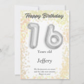 16歳のハッピーバースデーカード (裏面)