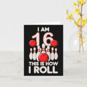 16歳のボーリングパーティー16誕生日はHow I R カード (黄色い花)