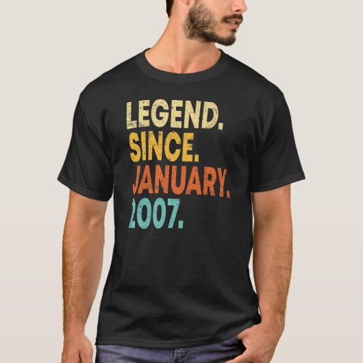 16歳の伝説2007年1月16誕生 Tシャツ (正面)