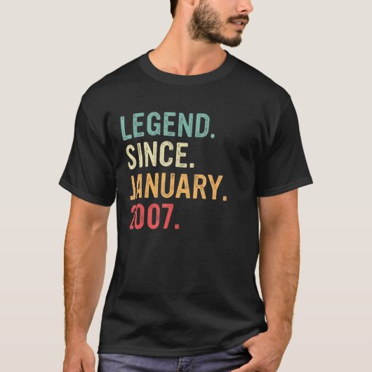 16歳の伝説2007年1月16誕生 Tシャツ (正面)