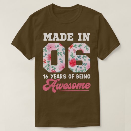 16歳の女の子16歳の男の子のための16誕生日Bor Tシャツ (デザイン正面)