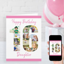 16歳の娘の誕生日を祝う16枚の写真コラージュ