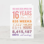16歳の愛された16誕生日カード カード (正面)