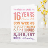 16歳の愛された16誕生日カード カード (黄色い花)