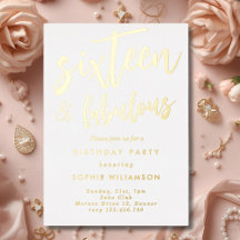 16歳の素晴らしい金ゴールドの誕生日