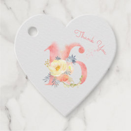 16歳の誕生日ありがとう ピンクの花 No.16 フェイバータグ