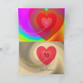 16歳の誕生日おめでとう　折り畳み式グリーティングカード カード (内部)