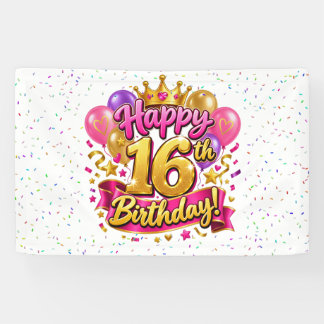 16歳の誕生日おめでとう 横断幕