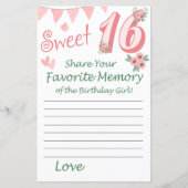 16歳の誕生日お気に入りの誕生日の女の子 (正面)