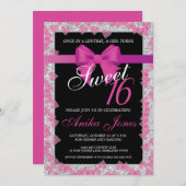 16歳の誕生日のお祝い 招待状 (正面/裏面)