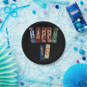 16歳の誕生日のための錆びたライセンスプレート ペーパープレート (パーティー)