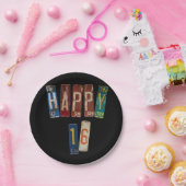 16歳の誕生日のための錆びたライセンスプレート ペーパープレート (パーティー)