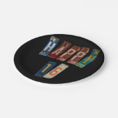 16歳の誕生日のための錆びたライセンスプレート ペーパープレート (アングル)