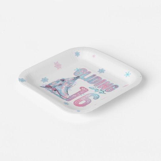 16歳の誕生日のスケートで滑るパーティー ペーパープレート (傾斜あり)