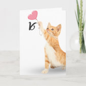 16歳の誕生日のタビー猫 カード (正面)