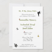 16歳の誕生日の魔法の森のキノコと妖精たち 招待状 (裏面)