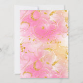 16歳の誕生日を祝う芍薬とバラのスイートなデザイン 招待状 (裏面)