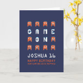 16歳の誕生日を迎えたピクセルモンスターズゲームのおい カード (黄色い花)