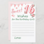 16歳の誕生日を願う誕生日の少女 (正面/裏面)