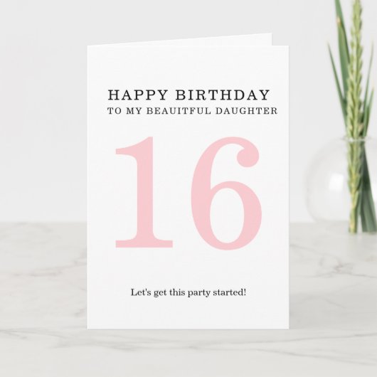 16歳の誕生日カード カード (正面)
