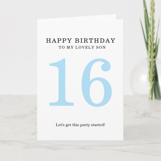 16歳の誕生日カード カード (正面)