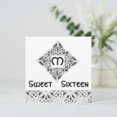 16歳の誕生日ケルトスタイルの招待状-顧客用 招待状 (スタンド正面)