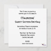 16歳の誕生日ケルトスタイルの招待状-顧客用 招待状 (裏面)