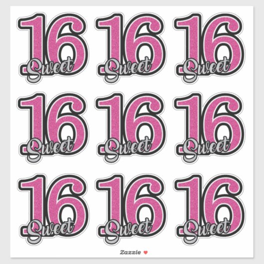 16歳の誕生日ステッカー シール (シート)