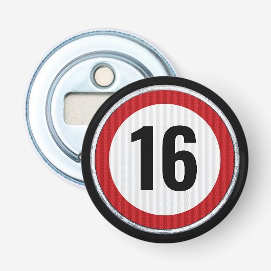 16歳の誕生日スピード制限 栓抜き (正面)