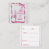 16歳の誕生日パーティーの招待状 ノートカード (正面/裏面)