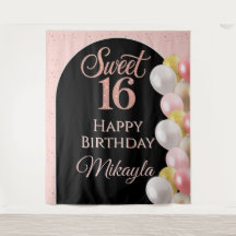 16歳の誕生日パーティーバナー 名前入り