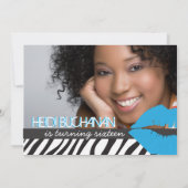 16歳の誕生日パーティー招待状 招待状 (裏面)