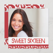 16歳の誕生日パーティー招待状 招待状 (正面/裏面)