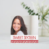 16歳の誕生日パーティー招待状 招待状 (スタンド正面)