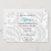 16歳の誕生日パーティー招待状 招待状 (裏面)