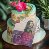 16歳の誕生日パーティー ギャラクシー コンステレーション フォト 招待状