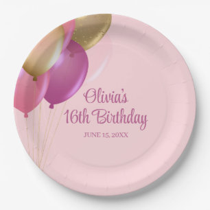16歳の誕生日パーティー ペーパープレート