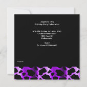 16歳の誕生日パーティー ラプンツェル シューズ口紅 招待状 (裏面)