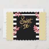 16歳の誕生日パーティー 招待状 (裏面)