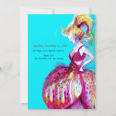 16歳の誕生日パーティー, 赤ピンクルビーのイニシャル ゴールド 招待状 (裏面)