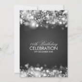 16歳の誕生日パーティー「Save The Date」シルバー 招待状 (裏面)